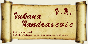 Vukana Mandrašević vizit kartica